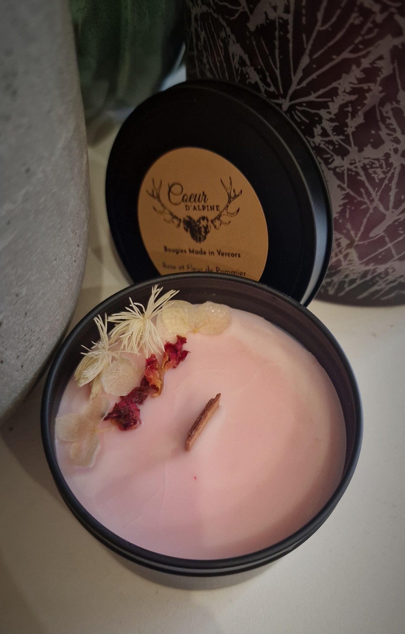 Bougie Parfumée "Rose et Fleurs de Pommier"